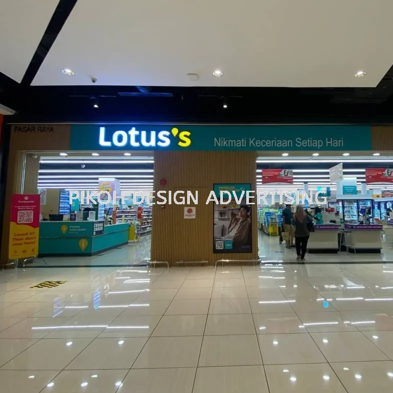 Shopping Mall 3D LED Frontlit Backlit Signboard Malaysia | Indoor Outdoor Advertising Retail Shop Kedai Premis Franchise | Manufacturer Supplier Installer | Near Me Kedah Perlis Penang Malaysia