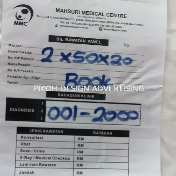 Billbooks NCR Paper | Landscape Potrait | Supplier Manufactures Design | Alor Setar Jitra Sungai Petani Kulim Changloon Langkawi Kedah