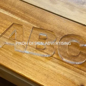 Indoor Outdoor Wall Mounted Acrylic Signage | Papan Tanda Plastik Clear | Manufacturer Supplier Installer | Kedah Perlis Penang