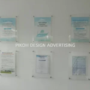 Indoor Outdoor Wall Mounted Acrylic Signage | Papan Tanda Plastik Clear | Manufacturer Supplier Installer | Kedah Perlis Penang