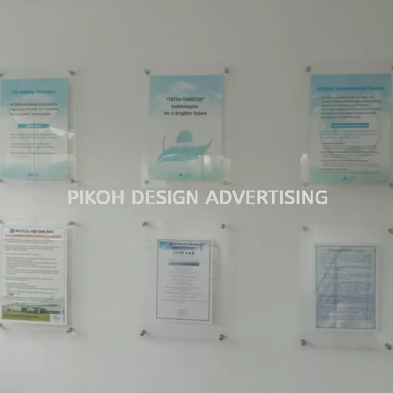 Indoor Outdoor Wall Mounted Acrylic Signage | Papan Tanda Plastik Clear | Manufacturer Supplier Installer | Kedah Perlis Penang