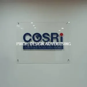 Indoor Outdoor Wall Mounted Acrylic Signage | Papan Tanda Plastik Clear | Manufacturer Supplier Installer | Kedah Perlis Penang