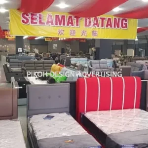 Banner Backdrop Bunting with Eyelet Strip String | Shop Lot Shopping Mall Space for Lease Rent Sell Renovation Under Construction | Supply Manufacture Design Installation | Kedah Perlis Penang
