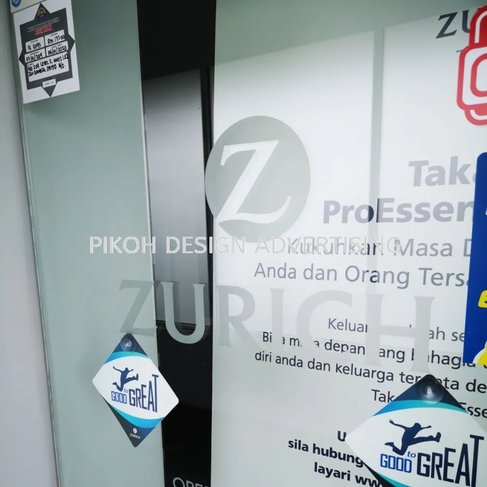 Frosted Sandblasting Sticker | Hotel Shop Mall Warehouse Factory Office Hospital University | Manufacturer Supplier Installer | Near Me Kedah Perlis Penang Malaysia