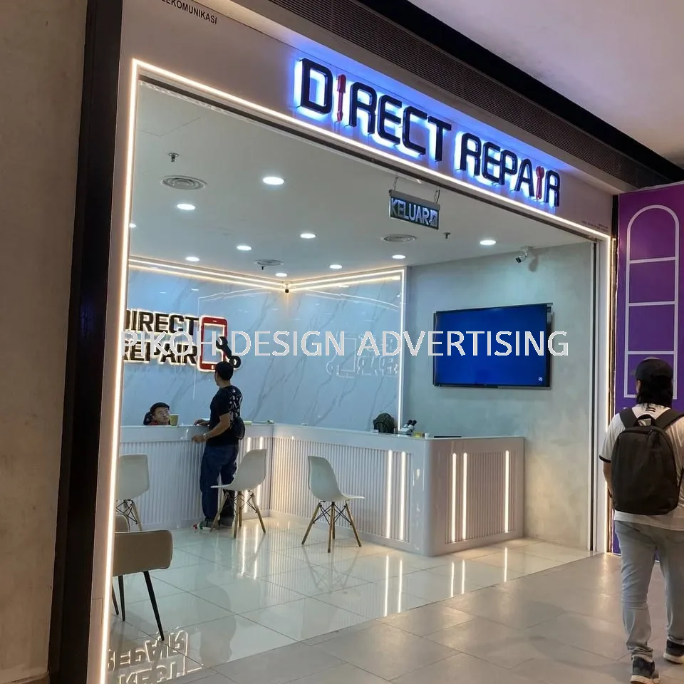 Shopping Mall 3D LED Frontlit Backlit Signboard Malaysia | Indoor Outdoor Advertising Retail Shop Kedai Premis Franchise | Manufacturer Supplier Installer | Near Me Kedah Perlis Penang Malaysia