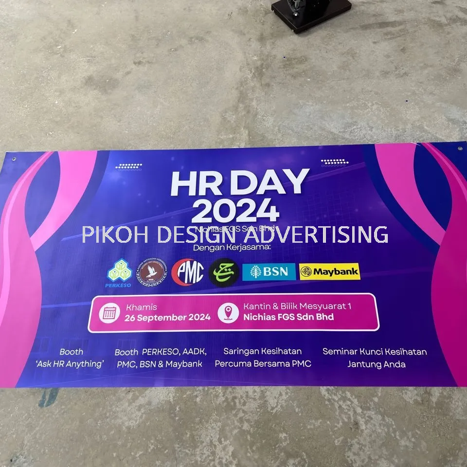 Banner Backdrop Bunting with Eyelet Strip String | Shop Lot Shopping Mall Space for Lease Rent Sell Renovation Under Construction | Supply Manufacture Design Installation | Kedah Perlis Penang