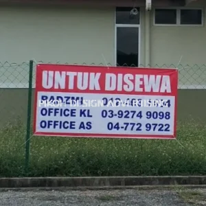 Banner Backdrop Bunting with Eyelet Strip String | Shop Lot Shopping Mall Space for Lease Rent Sell Renovation Under Construction | Supply Manufacture Design Installation | Kedah Perlis Penang