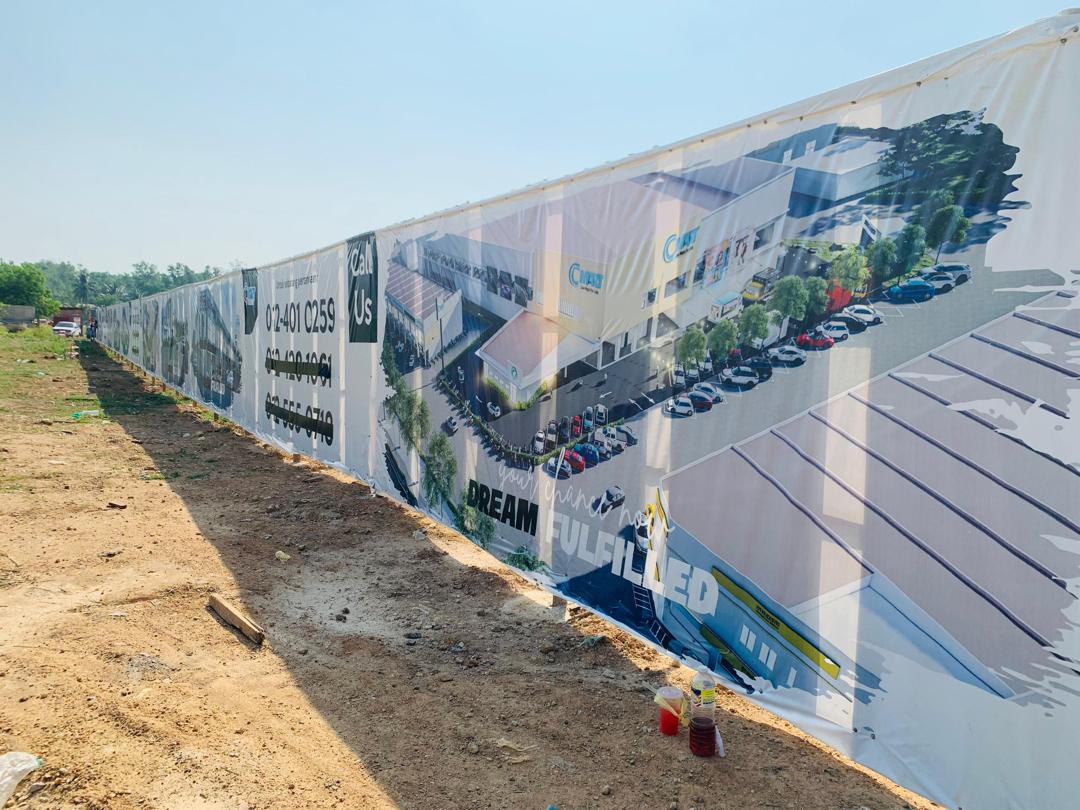 Project Hoarding Board | New Building Taman Factory Renovation Supermarket Hypermarket Shopping Mall | Supply Printing Design Install | Near Me Kedah Perlis Penang Malaysia