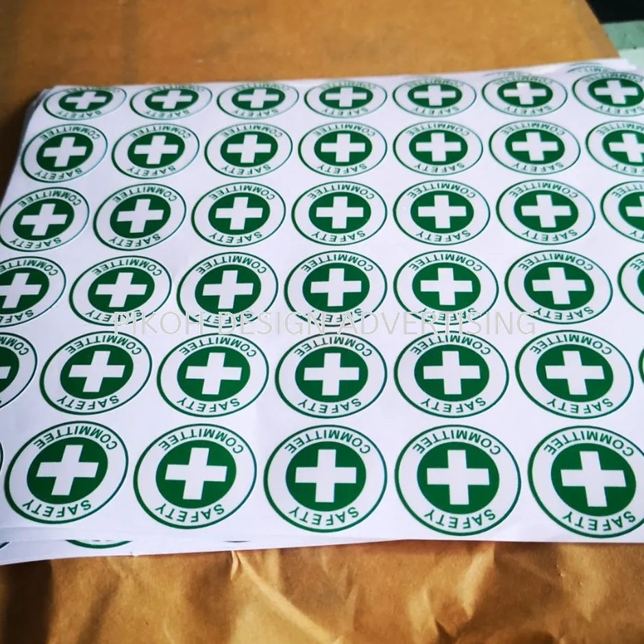 Product Sticker | Sticker Label | Offset Sticker Printing | Branding Safety Product Name School Office | Supplier Manufacturer Design | Near Me Kedah Perlis Penang