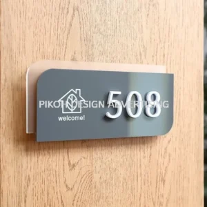 Indoor Outdoor Wall Mounted Acrylic Signage | Papan Tanda Plastik Clear | Manufacturer Supplier Installer | Kedah Perlis Penang