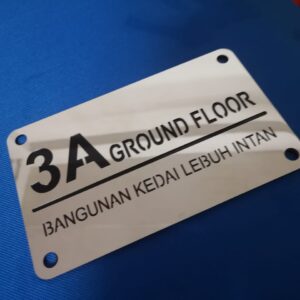 Stainless Steel Aluminium Metal Etching Signs | Supply Design Manufacturer | Alor Setar Jitra Sungai Petani Kulim Changloon Langkawi Kedah