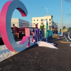Cengal business centre road side eg plate letter at sungai petani kedah day time work