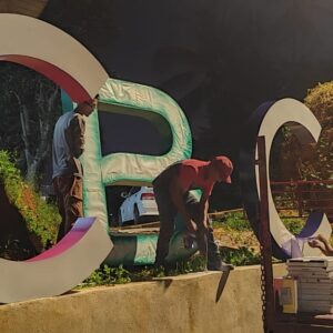 CBC eg letter 3d box installed at second entrance in cengal business centre sungai petani kedah work in progress